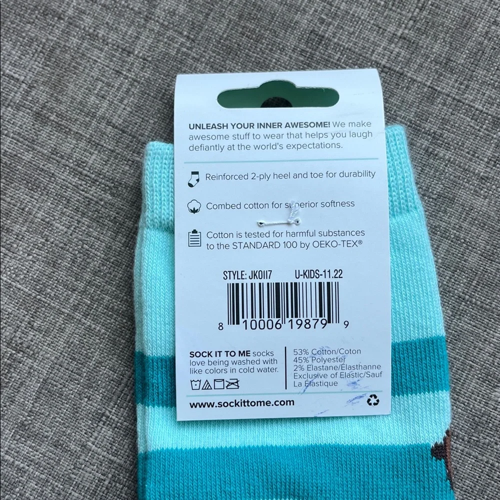 2 Pair Sock It to Me Otter Turn Cuff Crew Socks NWT